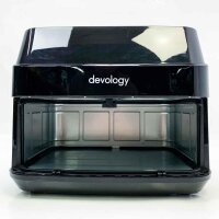 DEVOLOGY DEV_2_EU Doppelluftfritteuse, 4,5 L x 2 Unabhangige Zonen - Finish, Digitale LED-Anzeige Airfryer, 12 Garprogramme