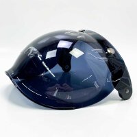 Vracing Helmvisier, jet and integral helmet, individual retro-vintage bladder visor with 3 height-adjustable folding mechanism (Dark Smoke)