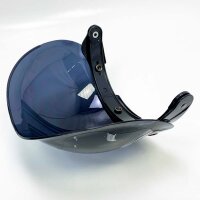 VRACING Helmet Visor, Jet and Full Face Helmet, Custom Retro Vintage Bubble Visor with 3 Height Adjustable Folding Mechanism (Dark Smoke)