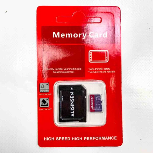 ALISINSEN 512GB Micro SD Card Class 10 High Speed ​​for Windows/Mac OS, Suitable for Wyze, GoPro, Smartphone, Table, Camera, Speedometer