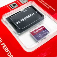 ALISINSEN 512GB, Windows/Mac OS Mini-SD-Karte, 512 GB, Micro-SD-Karte, TF-Karte, hohe Geschwindigkeit, 512 GB, Klasse 10, Speicherkarte, Micro-SD, für Wyze, GoPro, Smartphone, Tisch, Kamera, Tachometer