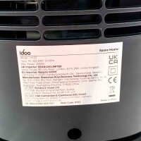 Idoo I-H-03 heating fan, thermostat heating, 70 ° oscillation, remote control, overheating and tilt protection, noiseless and energy-saving-gray