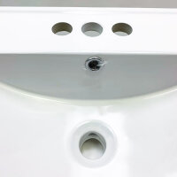 MEJE MJ-675E 76.5 x 46 cm white ceramic sink with 3 tap...