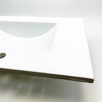 MEJE MJ-675E 76.5 x 46 cm white ceramic sink with 3 tap holes