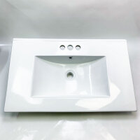 Meje MJ-675E sink, 76.5 x 46 cm, white ceramic with 3 tap...
