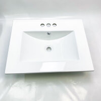 Meje MJ-660E sink, 61.5 x 46.5 cm, white ceramic with 3...