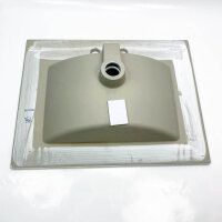MEJE MJ-660E Waschbecken, 61.5 x 46.5 cm, weiße Keramik mit 3 Wasserhahnlöchern