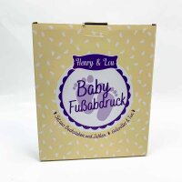 Henry & Lou Baby Fussabdruck Set - Gipsabdruck Baby Hand & Fuß - Baby Gipsabdruck Set - Umweltfreundlicher Ton - Bilderrahmen