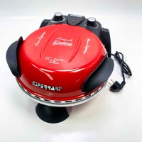 G3Ferrari Pizzaofen Delizia G10006 rot, bis 400 Grad mit feuerfestem Naturstein