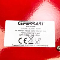 G3Ferrari Pizzaofen Delizia G10006 rot, bis 400 Grad mit feuerfestem Naturstein