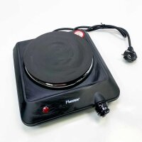 Combined single hob AHP150 kitchen heroes, made of cast iron, 18 cm, 1500 watts, black