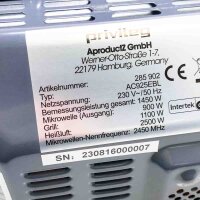Privileg AC925EBL microwave, 230 V, 50 Hz, grill and hot air, 25 L, 3-in-1 device