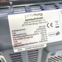 Privileg AC925EBL Mikrowelle (mit Kratzer Oberseite), 120 V, 50 Hz, Grill und Heißluft, 25 l, 3-in-1 Gerät