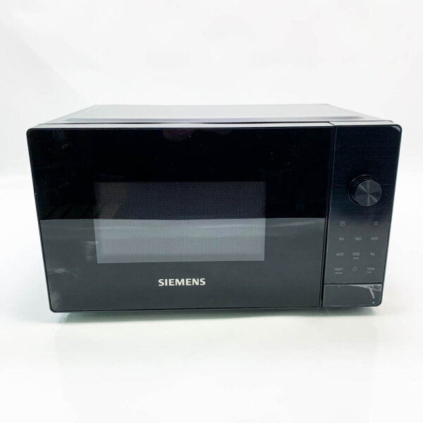 Siemens FF023LMB2 iQ300 Mikrowelle, 44 x 26 cm, 800 Watt, Drehteller 27 cm, Türanschlag links, cookControl7 Automatikprogramme, Favoritentaste Schwarz, 20 L