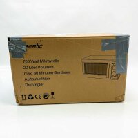 Hanseatic SMH207P3H-P microwave, opening function, silver colors