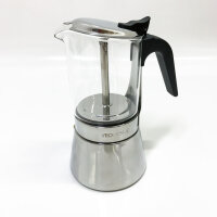 Espresso maker Classic Italian percolator mochagen 360 ml - luxurious crystal glass and stainless steel