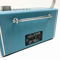 I-Box DAB/DAB Radio/UKW Radio mit Bluetooth, Tragbares Digitalradio Retro Bluetooth Radio mit wiederaufladbarem Akku für biszu 15 Stunden Wiedergabe, LCD-Bildschirm, Aux und Headphone Anschlüsse