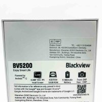 BlackView outdoor cell phone without contract BV5200, ARCSOFT® 13MP+5MP, 4GB+32GB (1TB extension), Android 12 Dual SIM IP68 MIL-STD-810H Smartphone, 6.1  HD+, 5180mah battery, NFC GPS Black