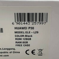 Huawei P30, 128GB 6GB RAM, black