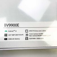 Blackview BV9900E 4G Smartphone, bruchsicher, (AI Quad Kamera 48MP + 16MP, 6GB + 128GB, Helio P90, Waterdrop Display 5,84 Zoll FHD+, Akku 4380 mAh) Handy Android Silber