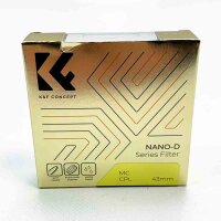 K&F Concept KF01.1783, Nano-D Series Filter, MC/CPL, 43mm, D-CPL, filter circular polar filter