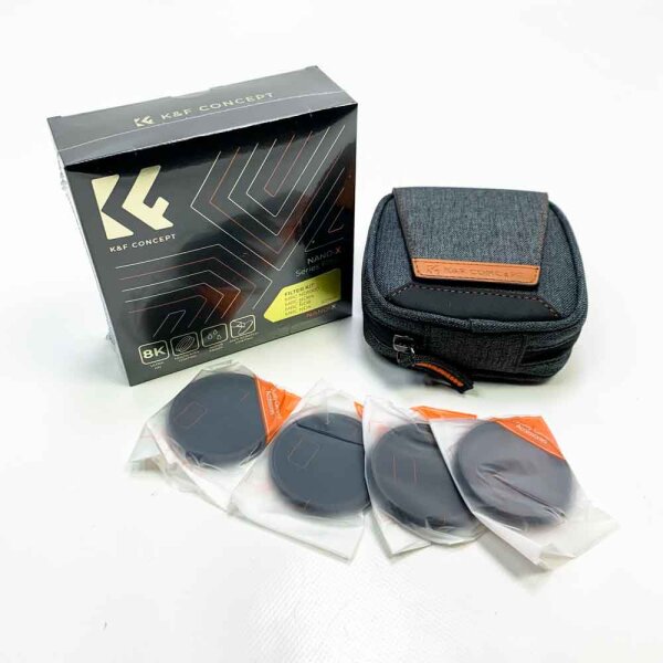 K&F Concept SKU.1629A Nano-X Series Filter Kit, MRC ND4/ND8/ND64/ND1000, 52mm