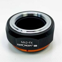 High-precision lens adapter for lenses of the M42 series on cameras with Fuji X series, M42-FX Pro