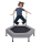 Ø102cm Childrens Trampoline Mini Fitness Trampoline Foldable Bungee Exercise Rebounder with Adjustable Handrail and Padded Safety Cover Indoor/Outdoor