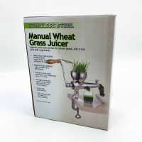 Moongiantgo Manual wheat grass juicer, stainless steel for juicing wheat grass, celery, kale, spinach, parsley, pomegranate, apple grapes, fruit and vegetables (classic style)