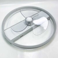 Sky angle Led Deckenventilator mit Beleuchtung TY-1945-50, Leise Dimmbar Deckenleuchte mit Ventilator Lampe Decke, Leise Deckenventilatoren mit Leuchte und Timer Fernbedienung 50cm/46W