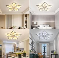 Sky angle LED ceiling light with remote control, dimmable bedroom lamp, creative flower shape design living room ceiling light (5 heads/Ø63cm/24.8in)