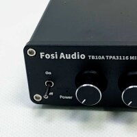 FOSI AUDIO TB10A 2 channel stereo audio amplifier recipient mini hi-fi class d full amplifier 2.0ch for home loudspeakers 100W X2 with bass and altitude regulator TPA3116
