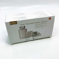 MOES Smart Heizkörperthermostat WLAN,Thermostat für Heizung und Tür-Fensterkontakte,Thermometer Hygrometer Szenenverknüpfung,Kompatibel mit Alexa/Google Home