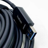 HUAHAM glass fiber USB A to USB C cable 10m long -distance transmission slim USB 3.1 cable, AOC 10GBPS Ultra High Speed ​​USB cable for VR, Xbox 360, laptop etc.