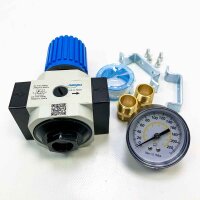 NANPU 1/2 "BSP compressed air pressure regulator - zinclegation, manometer (0-16 bar), for air compressors and compressed air tools