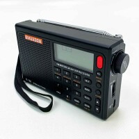 Sihuadon R-108 Small portable radios rechargeable battery radio FM at SW Airband Radio World Recipient Digital radio with ATS station storage Sleep function (black)