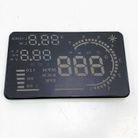 Auto Hud Head Up Display A8 5.5 inch OBD2 Digital Hud Speed ​​knife About speed Warning Auto Windshied screen speed display with OBDII, EuOBD