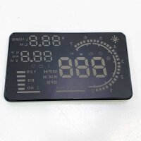 Auto HUD Head Up Display A8 5,5 Zoll OBD2 Digital HUD Geschwindigkeitsmesser über Geschwindigkeit Warnung Auto Windshied Bildschirm Geschwindigkeitsanzeige mit OBDII, EUOBD