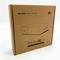 ab Pulse AB Pulse 4K Mini-UHD-Satellitenempfänger DVB-S2X-Tuner, Linux E2, Ultra HD 2160p, H.265, HDR10, 1 GB RAM und 8 GB Flash, USB 2.0 und 3.0, HDMI, CI, CA-Kartenleser, MicroSD-Steckplatz, LAN