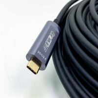 Glasfaser USB C auf USB C Kabel 15M, 10Gbps USB 3.2 High-Speed Datenübertragung Aktives Optisches USB AOC für VR/AR, Quest2, Webcam, Kamera, Mini-PC und Mehr