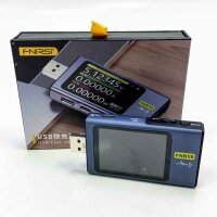 DollaTek FNB58 Digitales Voltmeter, Amperemeter, USB-Tester, Typ C, Schnellladungserkennung, Auslöser, Kapazitätsmessung, Welligkeitsmessung mit Bluetooth, 4–28 V Überwachungsspannung