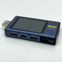 DollaTek FNB58 Digitales Voltmeter, Amperemeter, USB-Tester, Typ C, Schnellladungserkennung, Auslöser, Kapazitätsmessung, Welligkeitsmessung mit Bluetooth, 4–28 V Überwachungsspannung