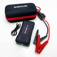 Dinkal DN400 3000A Auto-start aid, black, 23800 mAh 12 V battery start aid with LED light (for all petrol or 8.0-liter diesel vehicles), QC3.0 fast charging
