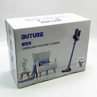 Buture battery vacuum cleaner 450W 33000PA, vacuum cleaner up to 55 minutes of running time, wireless vacuum cleaner with automatic mode, wall-mounted charging station, touchscreen, anti-tangle floor brush