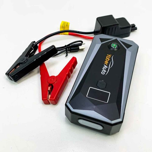 YaberAuto YA50 Starthilfe Powerbank 3000A Spitzenstrom 21800mAh Auto Starthilfe mit LCD Bildschirm, Starthilfegerät (Für Alle Benzinmotor oder 7,0L Dieselmotoren) mit LED Taschenlampe, YA50