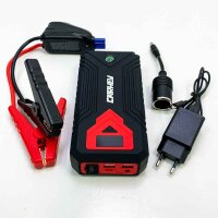 Carhev Starthilfe Powerbank, 3000A top current 24000mAh car start -up help power bank with LCD display for up to 8l petrol & 8l diesel engine, 12V Jump starter with USB quick load and LED flashlight