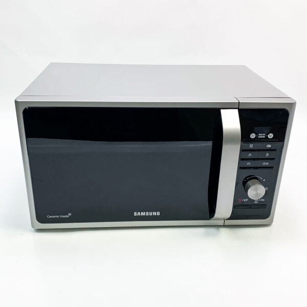 Samsung MG23F301TAS 23L 800W silver - microwave 23 l, 800 W, rotatable, silver, electronic)