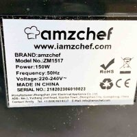 AMZCHEF ZM1517 Entsafter mit 80MM Großer Einfüllschacht - 150W Entsafter Slow Juicer mit 2 Geschwindigkeitsmodi und Rücklauffunktion - Entsafter für Ganze Gemüse und Obst - Schwarz