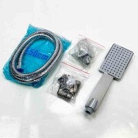 Fyheast gebürstete LED-Hydromassage-Duschsäule, 5-Funktions-Duschpaneel mit Rückenmassage, Regendusche, Edelstahl-Duschsäulenausrüstung