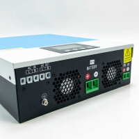 PMSUN 2400 W Solar-Hybrid-Wechselrichter DC24 V auf AC230 V, netzunabhängiger reiner Sinuswellen-Wechselrichter mit 80 A MPPT-Solarladegerät + AC-Ladegerät, PV-Eingang max. 3000 W DC130–430 V